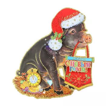 СНОУ БУМ Панно бумажное с Символом года, 29х33см