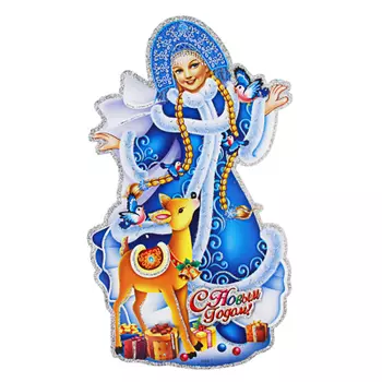 СНОУ БУМ Панно бумажное, Снегурочка, 57x34см