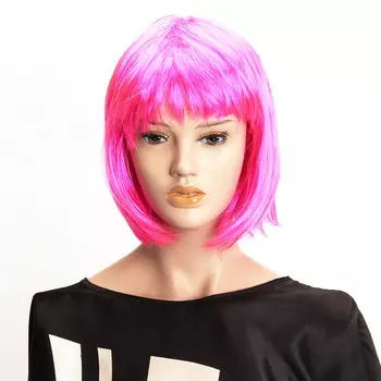 СНОУ БУМ Парик маскарадный, пластик, 100гр, 30см, 5 цветов, арт.2201