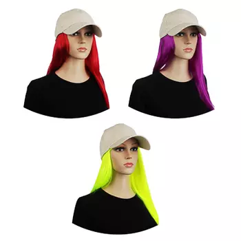 СНОУ БУМ Парик маскарадный с кепкой, пластик, полиэстер, №1