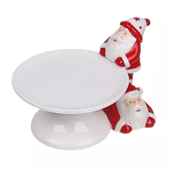 СНОУ БУМ Подставка с Дедами Морозами, доломит, 13х6,8х8см