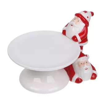 СНОУ БУМ Подставка с Дедами Морозами, доломит, 13х6,8х8см