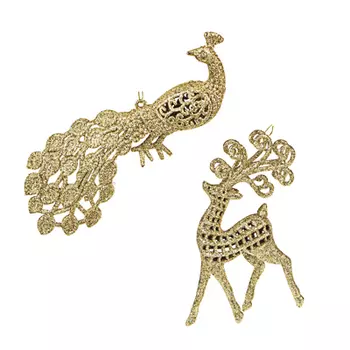 СНОУ БУМ Подвеска 19 см, пластик, глиттер