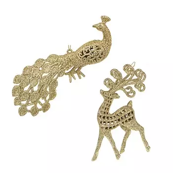 СНОУ БУМ Подвеска 19 см, пластик, глиттер