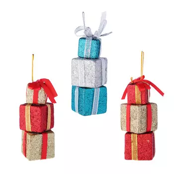 СНОУ БУМ Подвеска "Подарки", 11см, пластик, 5 дизайнов