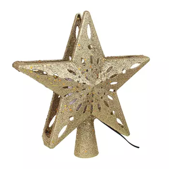 СНОУ БУМ Проектор верхушка на елку, 4LED*белый, 0°-180°, 24,3х6,5х25,5см, ПВХ черный, 220В, 50гц