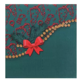 СНОУ БУМ Салфетки бумажные 12шт, праздничные, 33х33см, 2022, дизайн 4