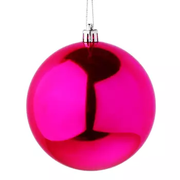 СНОУ БУМ Шар 10см, пластик, 1шт, фуксия