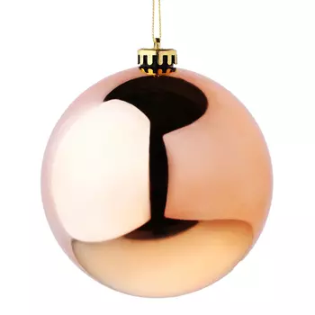 СНОУ БУМ Шар глянцевый, 14см, пластик, бронза