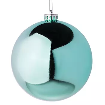 СНОУ БУМ Шар глянцевый, 14см, пластик, мятный