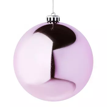 СНОУ БУМ Шар глянцевый, 14см, пластик, розовый