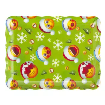 СНОУ БУМ Смайлики Поднос бутербродный, пластик, 15,5х12см, GC Design