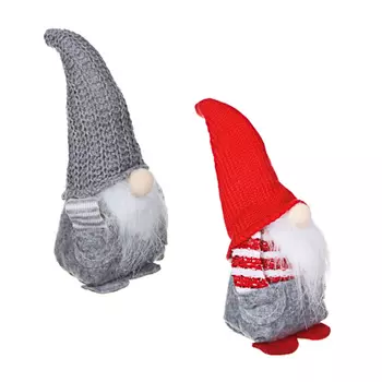 СНОУ БУМ Сувенир мягкий, полиэстер, в виде гнома, 28-30см, 2 дизайна