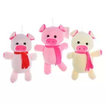 СНОУ БУМ Сувенир мягкий Символ года, полиэстер, 25х11,5х10 см, 3 цвета