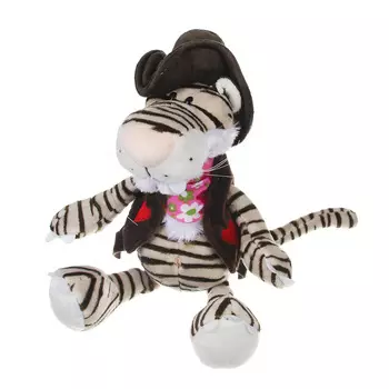 СНОУ БУМ Сувенир мягкий Тигр Техас, полиэстер, 28x13x14см