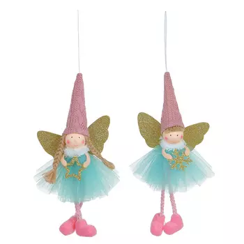 СНОУ БУМ Сувенир новогодний подвеска в виде девочки, 12x5x20 см, 2 дизайна