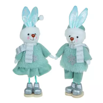 СНОУ БУМ Сувенир новогодний в виде зайца, 8x5x24 см, 2 дизайна