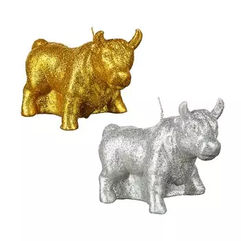 СНОУ БУМ Свеча парафиновая "Бык Борька", 2 дизайна