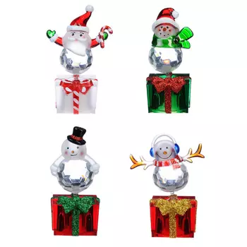 СНОУ БУМ Светильник LED, пластик, в виде фигурок, 10,5х4,4 см, 3xAG13, 4 дизайна