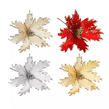 СНОУ БУМ Украшение декоративное в виде цветка, текстиль, 37x34см, 4 цвета