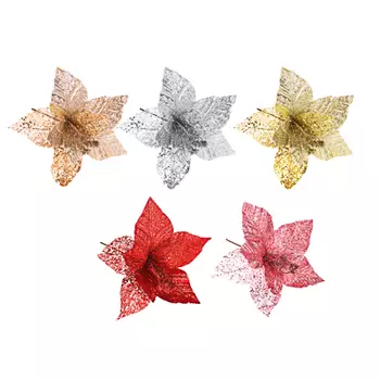 СНОУ БУМ Украшение декоративное в виде цветка, текстиль, 38x32см, 5 цветов