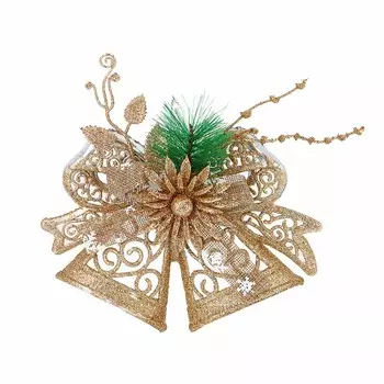 СНОУ БУМ Украшение декоративное, в виде колокольчиков, пластик, 16*19см