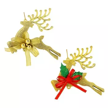 СНОУ БУМ Украшение декоративное, в виде оленя, пластик, 12*12см