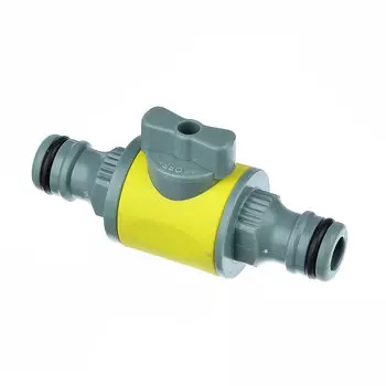 Соединитель штуцерный с вентилем INBLOOM, пластик, 8.5x4x3 см, 9х4,5х3