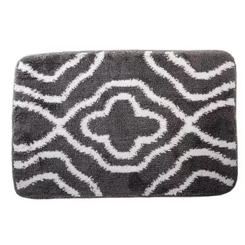 SonWelle Коврик для ванной ОРНАМЕНТ 50х75см серый