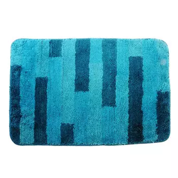 SonWelle Коврик для ванной ПОЛОСКА 50х75см микрофибра синий
