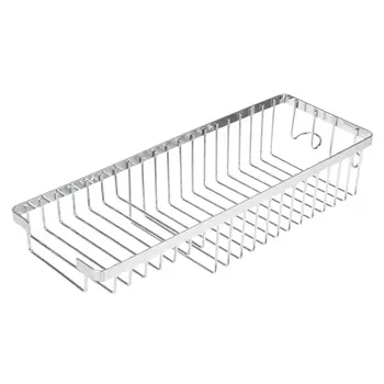 SonWelle Полка для ванной, 2 крючка, 38х14х70см, хром, металл