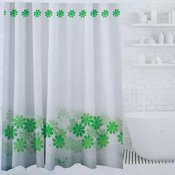 SonWelle Шторка для ванной, ПЕВА, 180х180см, 2 дизайна, РОМАШКИ