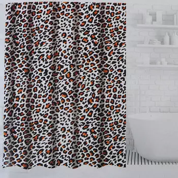 SonWelle Шторка для ванной, ПЕВА, 180х180см, 2 дизайна, САФАРИ