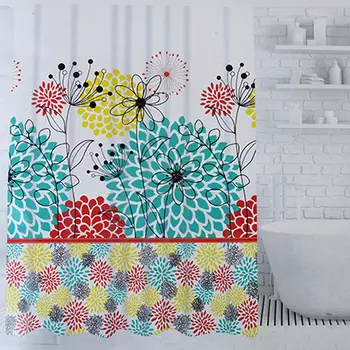 SonWelle Шторка для ванной, ПЕВА, 180х180см, 3 дизайна, КОЛОР