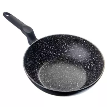 Сотейник-вок литой, антипригарное покрытие, d26 см, индукция, SATOSHI "Стоун"