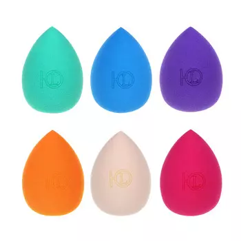 Спонж для нанесения тональной основы ЮниLook, латекс, 4,5x3,5 см, 4-6 цветов