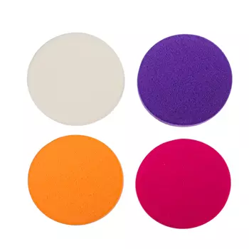 Спонжи для макияжа ЮниLook, 4 шт, латекс, d.5,5см, 4 цвета