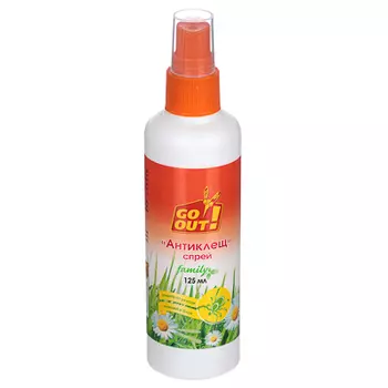 Спрей "Антиклещ" GO OUT, 125мл