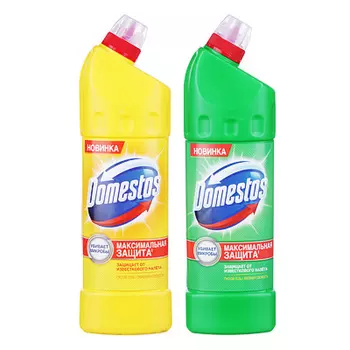Средство чистящее DOMESTOS Лимонная свежесть/Хвойная свежесть п/б 1л, арт.DU67319093/67320627