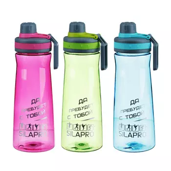 Стакан спортивный с сеточкой, 24х8 см, 0,75 л, пластик, силикон, SILAPRO