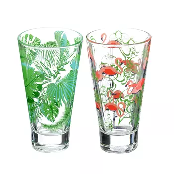 Стакан "Тропик", 350мл, стекло, 2 дизайна, 453-ПП