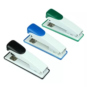 Степлер канцелярский для скоб №24/6, металлический корпус, ассорти 3 цвета, в карт.уп, ClipStudio