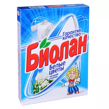 Стиральный порошок Биолан Белые цветы ручная стирка к/у 350 г 715-4/750-4