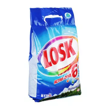 Стиральный порошок Лоск для белого 2 в 1/Горное озеро, автомат, п/э, 3кг, арт.2251710