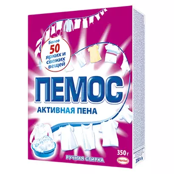 Стиральный порошок ПЕМОС для ручной стирки, к/у, 350г