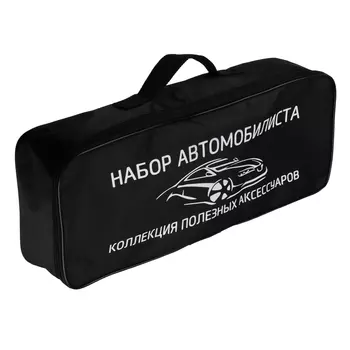 Сумка автомобилиста, уплотненный нейлон, 12,5х46х19,5см, черная