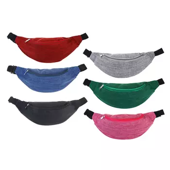 Сумка поясная молодежная ЮL, полиэстер, пластик, 35х12см, 6 цветов