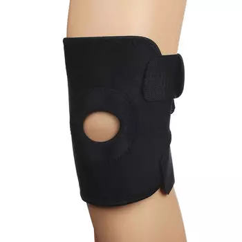 Суппорт на колено, на липучке, с фиксирующими вставками, нейлон, неопрен, пластик, 50х18,8 см, SILAP