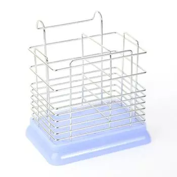 Сушилка для столовых приборов с поддоном, металл, пластик, 10x12x15см, 3 цвета, АЕ-204
