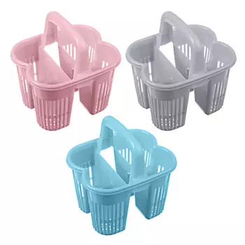 Сушилка для столовых приборов с ручкой, 4 секции, пластик, "Кантри", арт. 6391